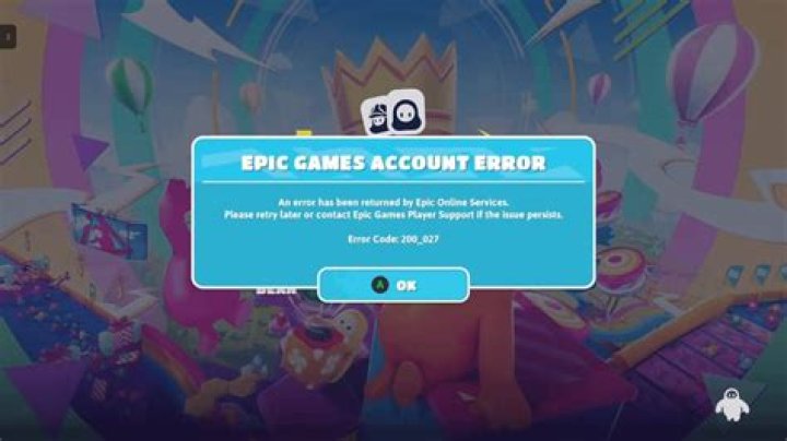 Fall Guys Epic Games Account Error