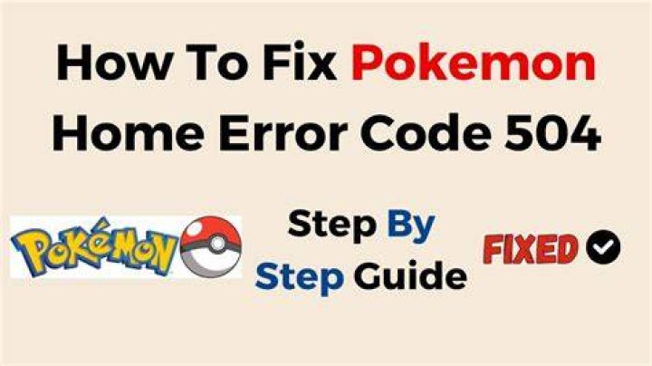 How to Fix Pokemon Home Error Code 800 and Detail Code 100104