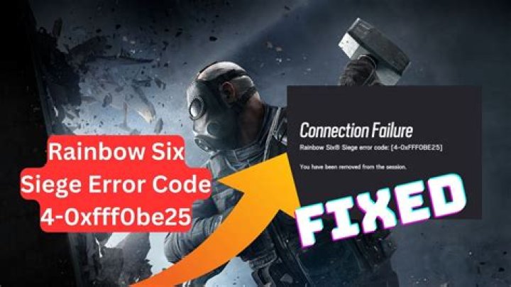 How to Fix Rainbow Six Siege Error Code 4-0xfff0be25