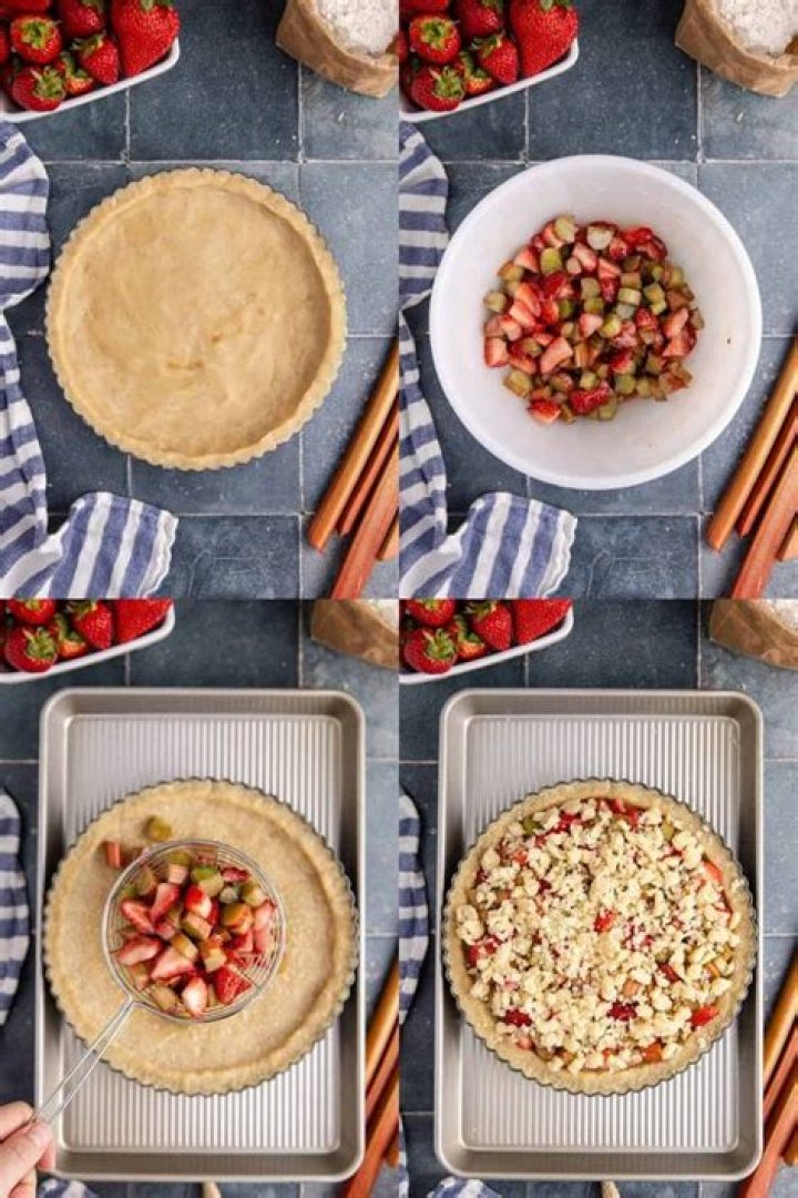 Shortbread crust pressed into a foil-lined pan.