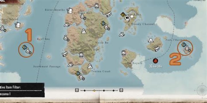 Skull and Bones Red Isle Location