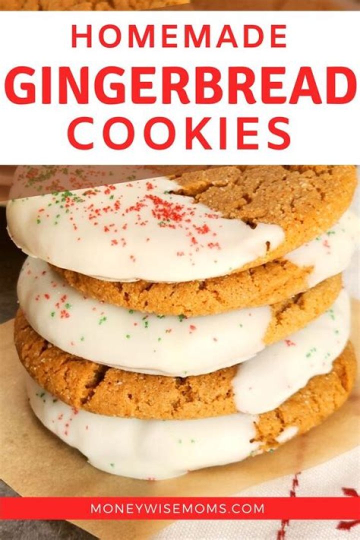 Stack of two gingerbread cookie cups with light brown frosting on top.